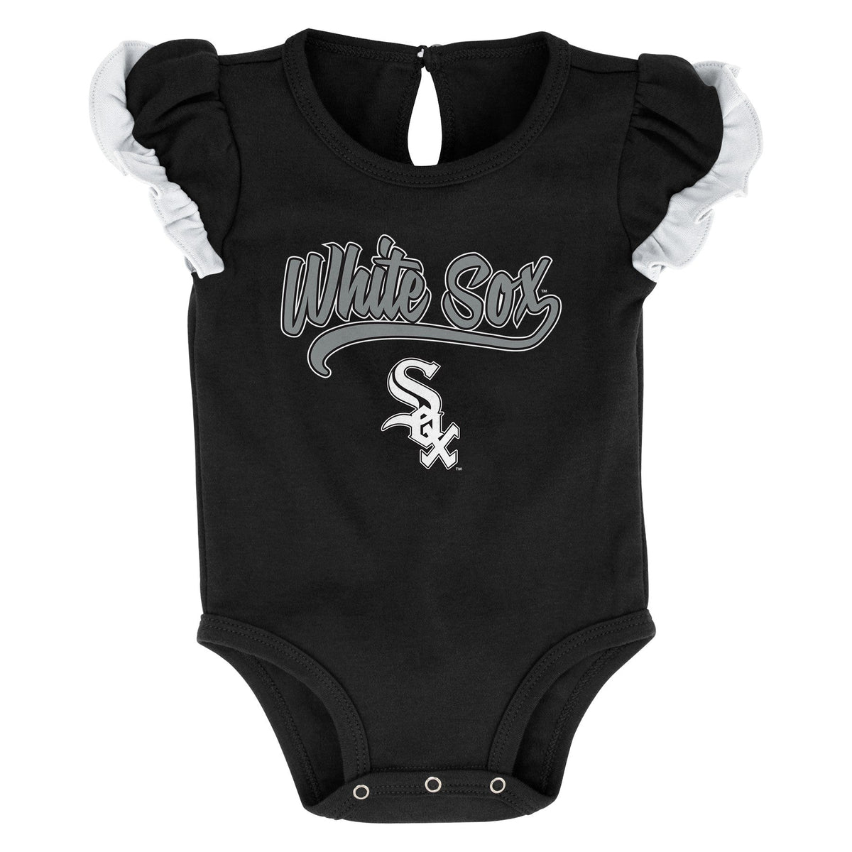 Infant Girls Mlb Chicago White Sox Scream And Shout Short Sleeve 2 Pack Creeper Set Popular MLB Style Fan Collection