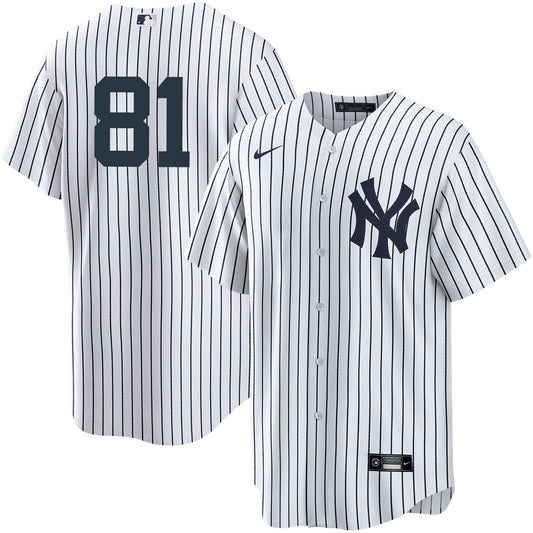 Men s Nike Luis Gil 81 White New York Yankees Home Official Replica Player Jersey Official Team Jersey Sports Fan Apparel Official MLB Team Apparel Ba