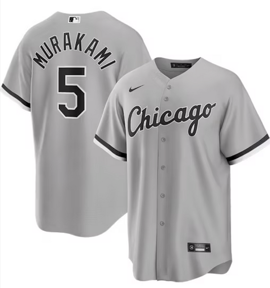 Men s Chicago White Sox Munetaka Murakami Nike Road Gray Replica Jersey Official Team Jersey Sports Fan Apparel Official MLB Team Apparel Baseball Fan