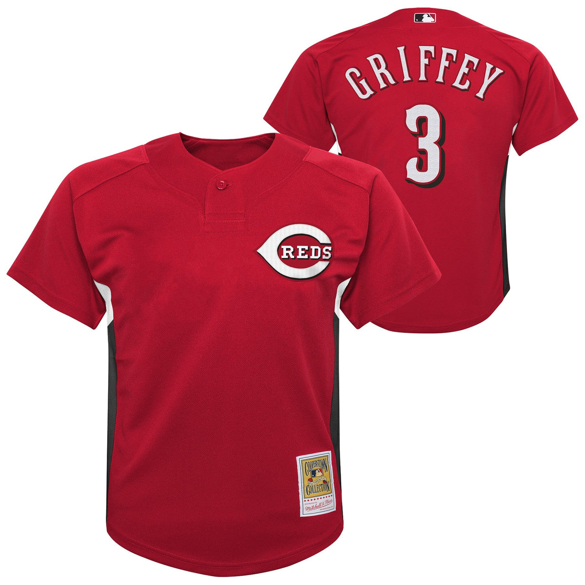 Youth Cincinnati Reds Ken Griffey Jr Mitchell And Ness Red 2007 Cooperstown Collection Batting Practice Jersey Official Team Jersey Sports Fan Apparel