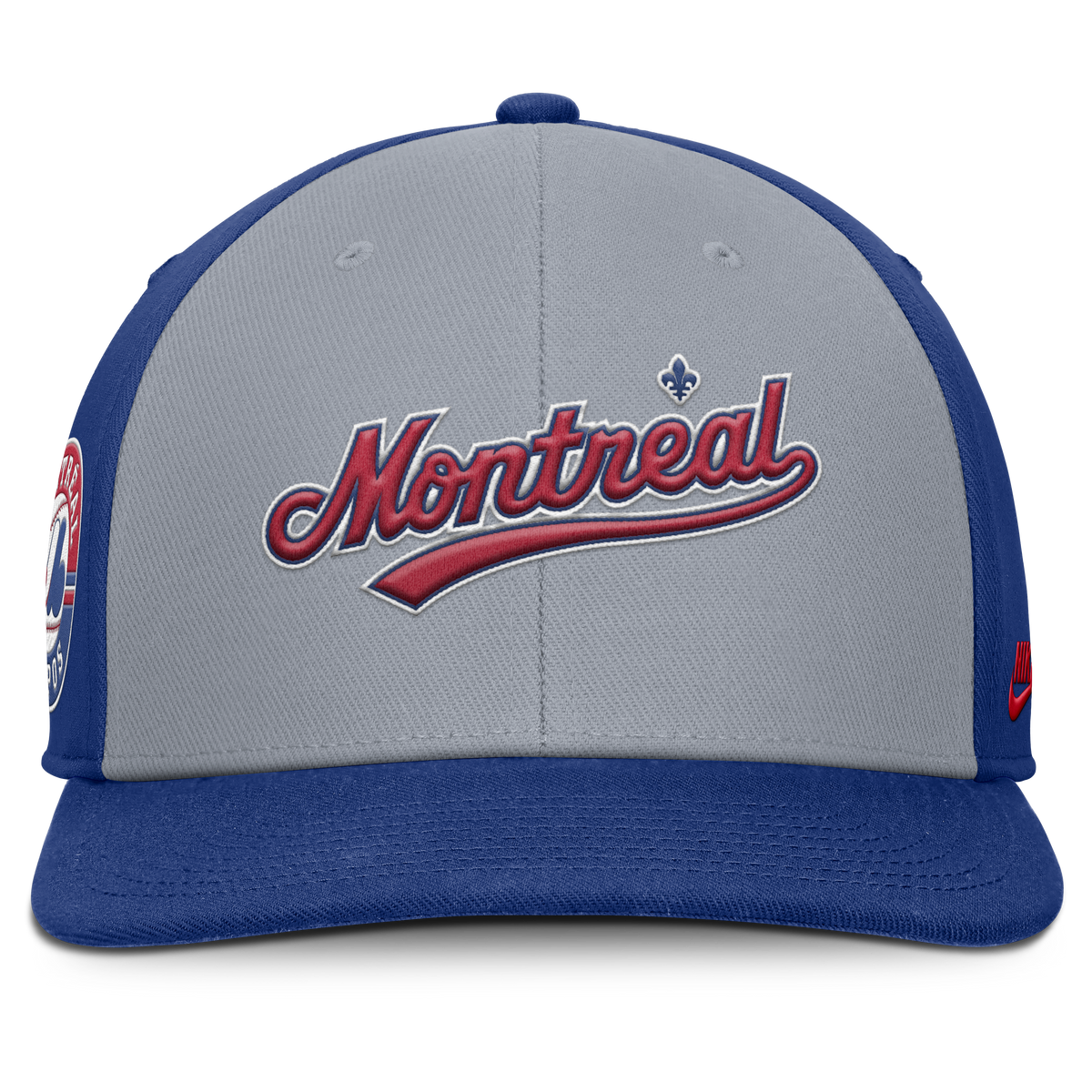 Montreal Expos Nike Gray Royal Dri-Fit Pro Snapback Hat Official Team Hat Sports Fan Cap Official MLB Team Hat Baseball Fan Cap