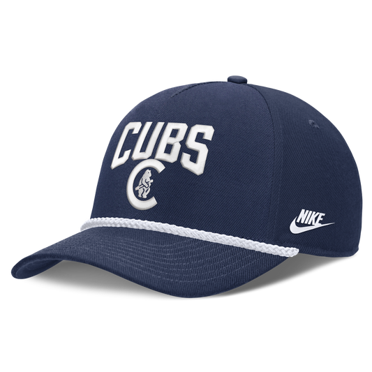 Chicago Cubs Nike Cooperstown Navy Blue Rise Adjustable Hat Official Team Hat Sports Fan Cap Official MLB Team Hat Baseball Fan Cap