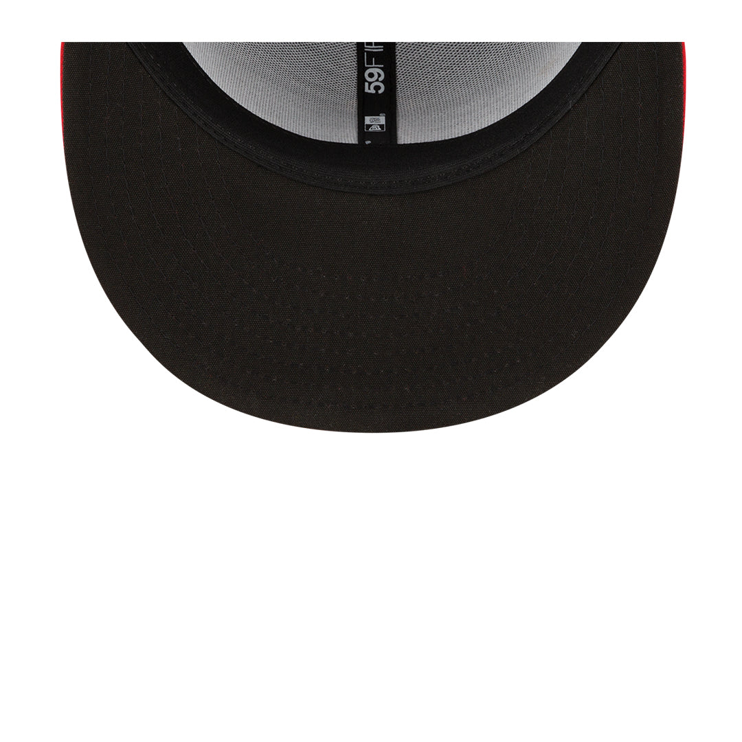 Men s Anaheim Angels New Era Navy Red Alternate On-Field 59FIFTY Fitted Hat Official Team Hat Sports Fan Cap Official MLB Team Hat Baseball Fan Cap
