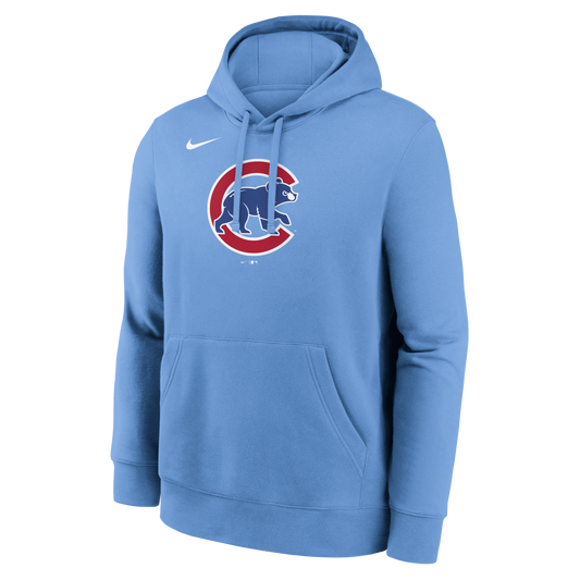 Mens Chicago Cubs Nike Inside Job Valor Blue Hoodie Official MLB Team Apparel Baseball Fan Gear