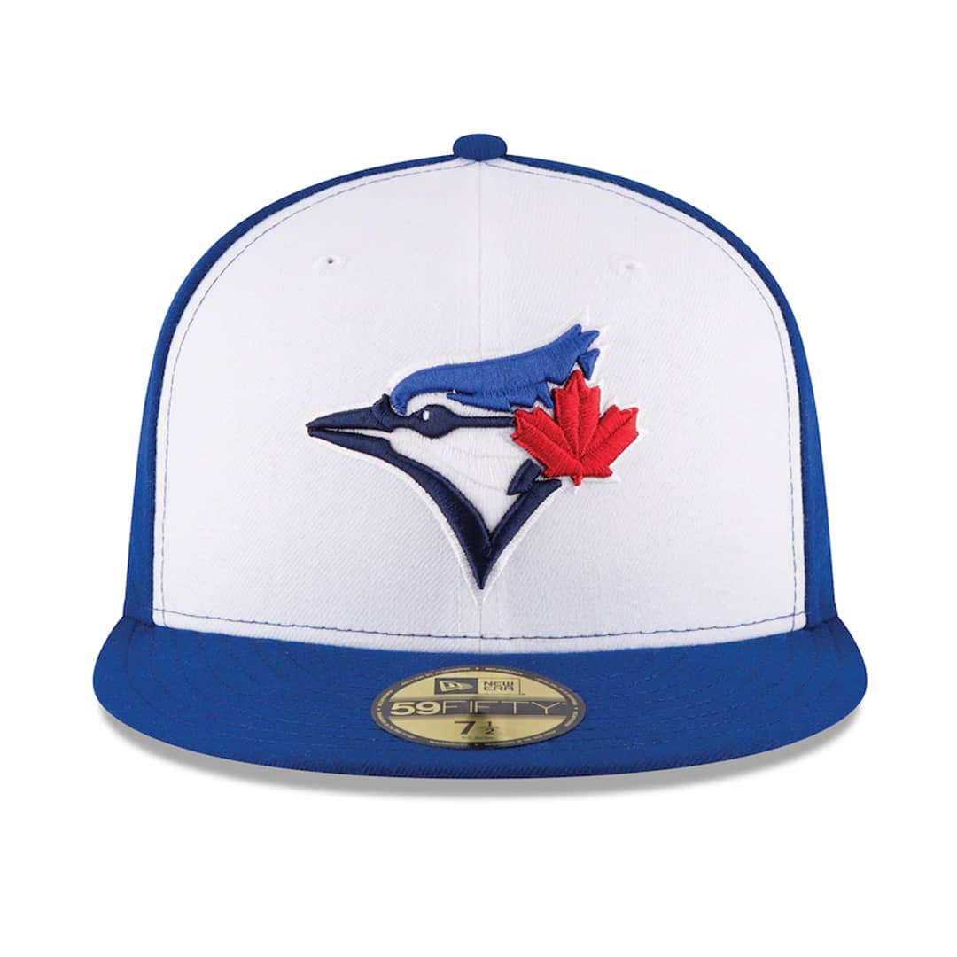 New Era 59Fifty Toronto Blue Jays Alternate 3 Authentic Collection On Field Fitted Hat White Royal Blue Hat Official Team Hat Sports Fan Cap Official