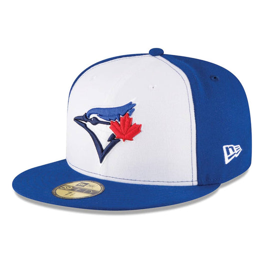 New Era 59Fifty Toronto Blue Jays Alternate 3 Authentic Collection On Field Fitted Hat White Royal Blue Hat Official Team Hat Sports Fan Cap Official