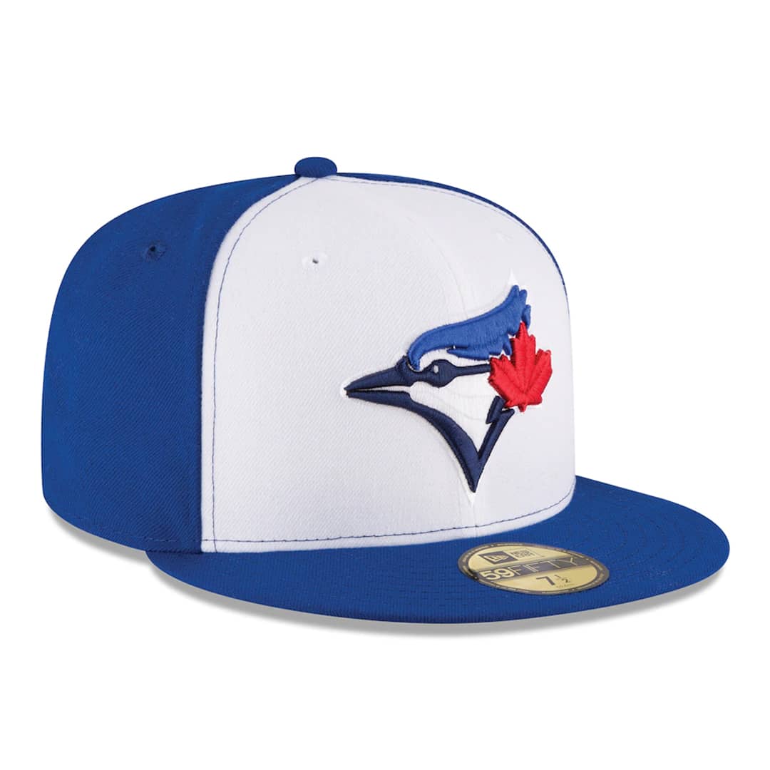 New Era 59Fifty Toronto Blue Jays Alternate 3 Authentic Collection On Field Fitted Hat White Royal Blue Hat Official Team Hat Sports Fan Cap Official