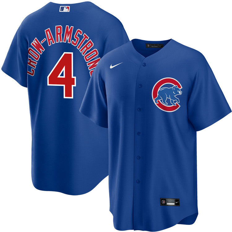 Mens Nike Pete Crow-Armstrong 4 Chicago Cubs Royal Alternate Replica Jersey Official Team Jersey Sports Fan Apparel Official MLB Team Apparel Baseball