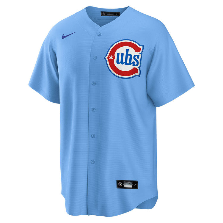 NIKE Men s Chicago Cubs Pete Crow-Armstrong 4 Light Blue 2nd Alternate Replica Jersey Official Team Jersey Sports Fan Apparel Official MLB Team Appare
