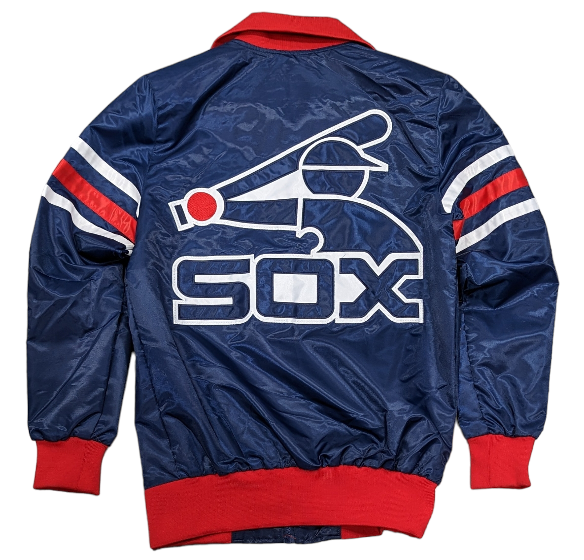 Men s Chicago White Sox The Captain II Cooperstown Collection Navy Starter Varsity Jacket Official Team Hat Sports Fan Cap Official MLB Team Hat Baseb
