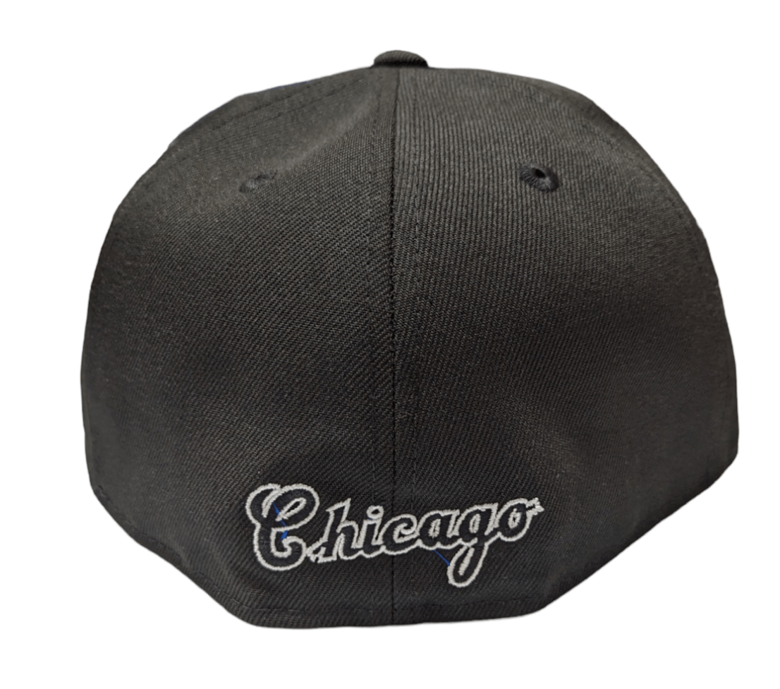 Chicago White Sox New Era Diamond Alternate Logo 59FIFTY Fitted Hat - Black Official Team Hat Sports Fan Cap Official MLB Team Hat Baseball Fan Cap