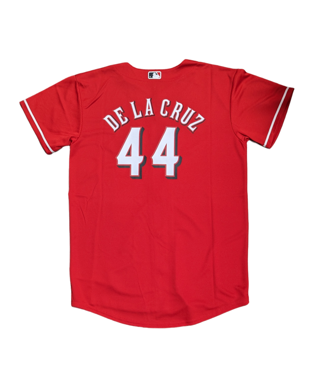 Youth Cincinnati Reds Elly De La Cruz MLB Red Alternate Screen Print Replica Jersey Official Team Jersey Sports Fan Apparel Official MLB Team Apparel