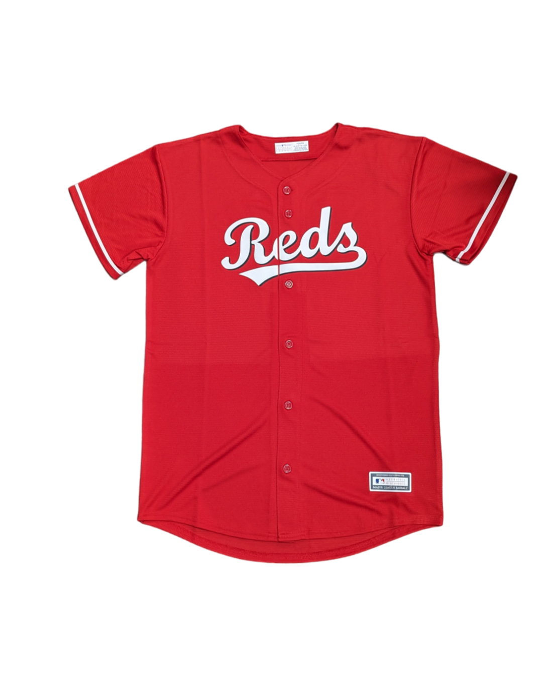 Youth Cincinnati Reds Elly De La Cruz MLB Red Alternate Screen Print Replica Jersey Official Team Jersey Sports Fan Apparel Official MLB Team Apparel