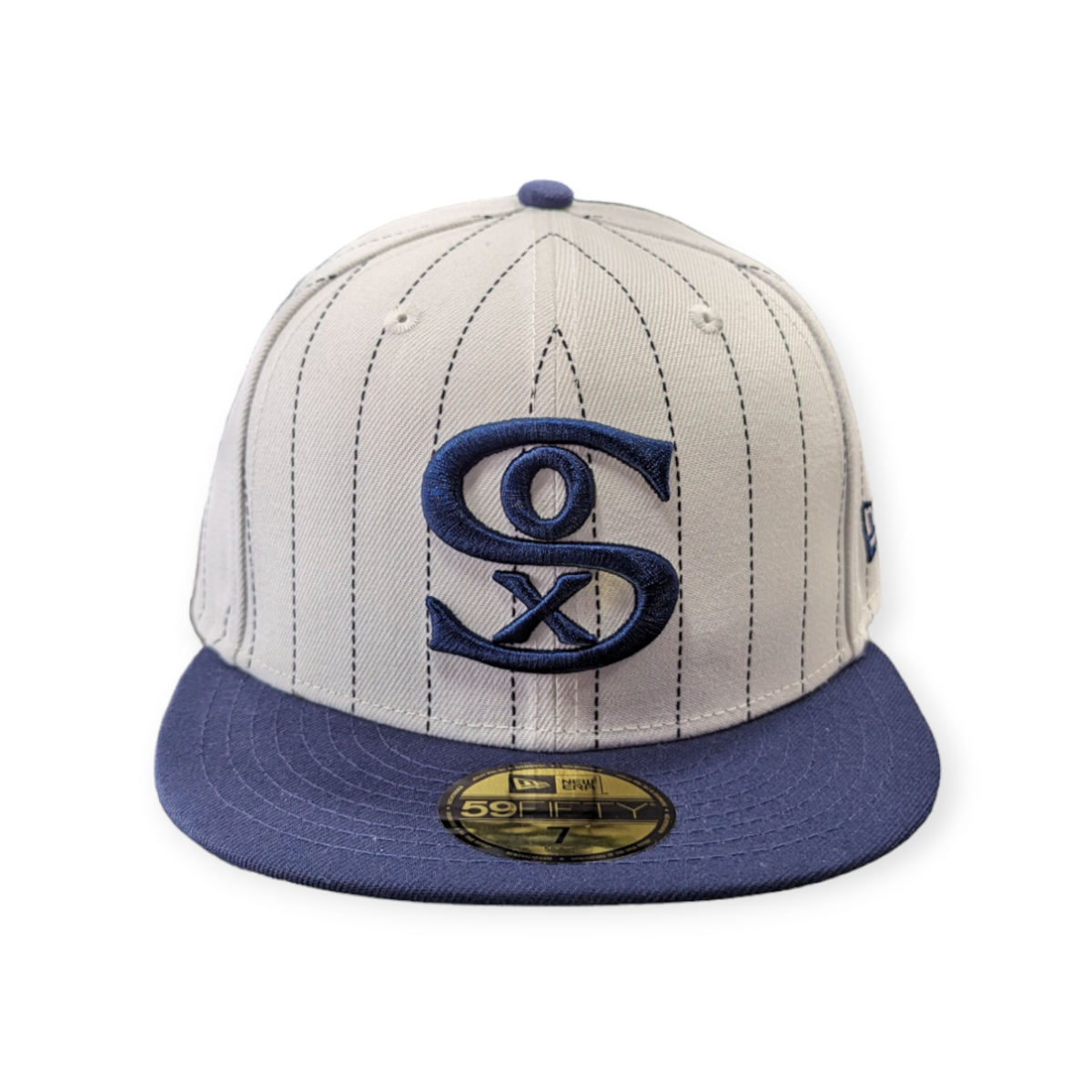 Chicago White Sox 1917 New Era Cooperstown Classics White Navy 59FIFTY Fitted Hat Official Team Hat Sports Fan Cap Official MLB Team Hat Baseball Fan