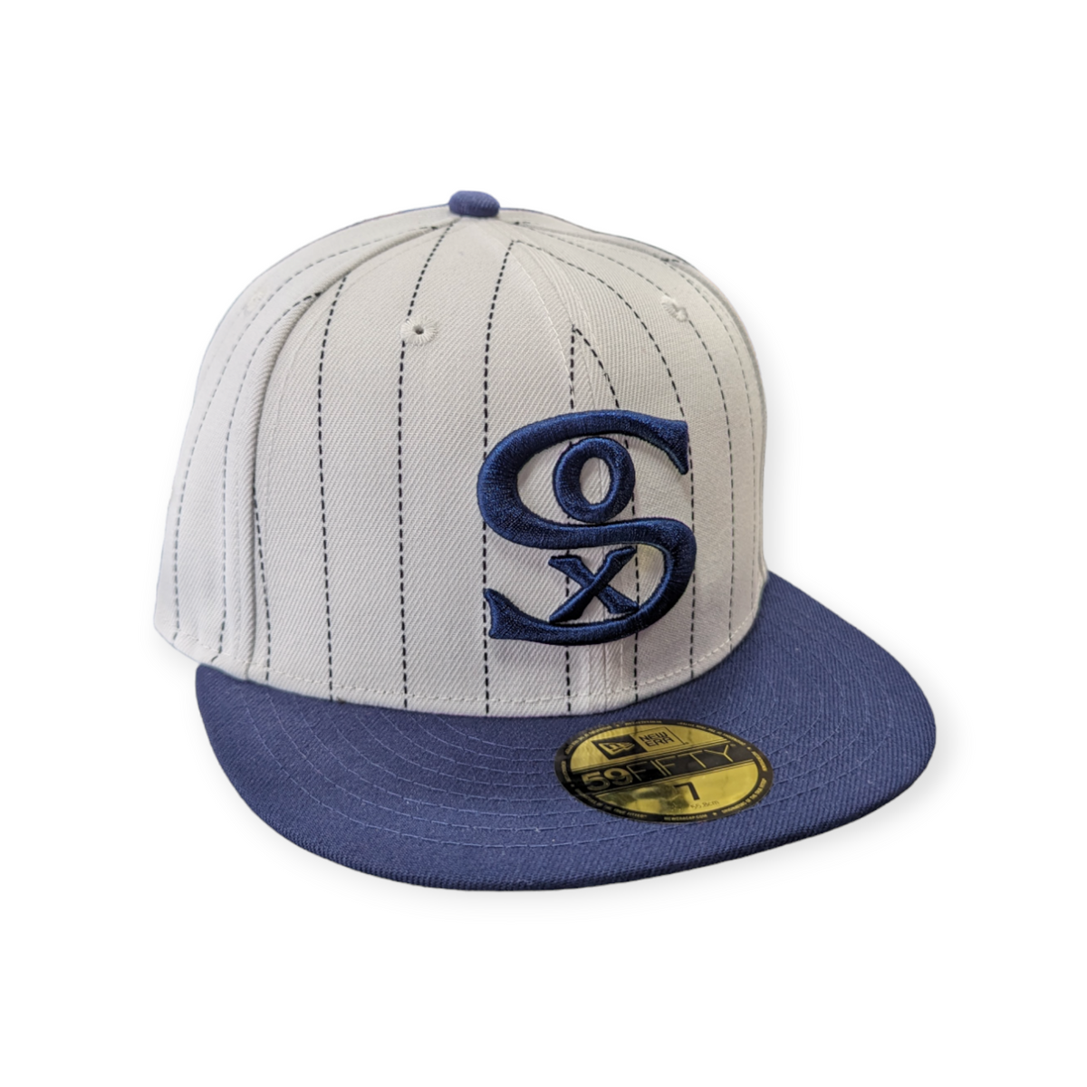 Chicago White Sox 1917 New Era Cooperstown Classics White Navy 59FIFTY Fitted Hat Official Team Hat Sports Fan Cap Official MLB Team Hat Baseball Fan