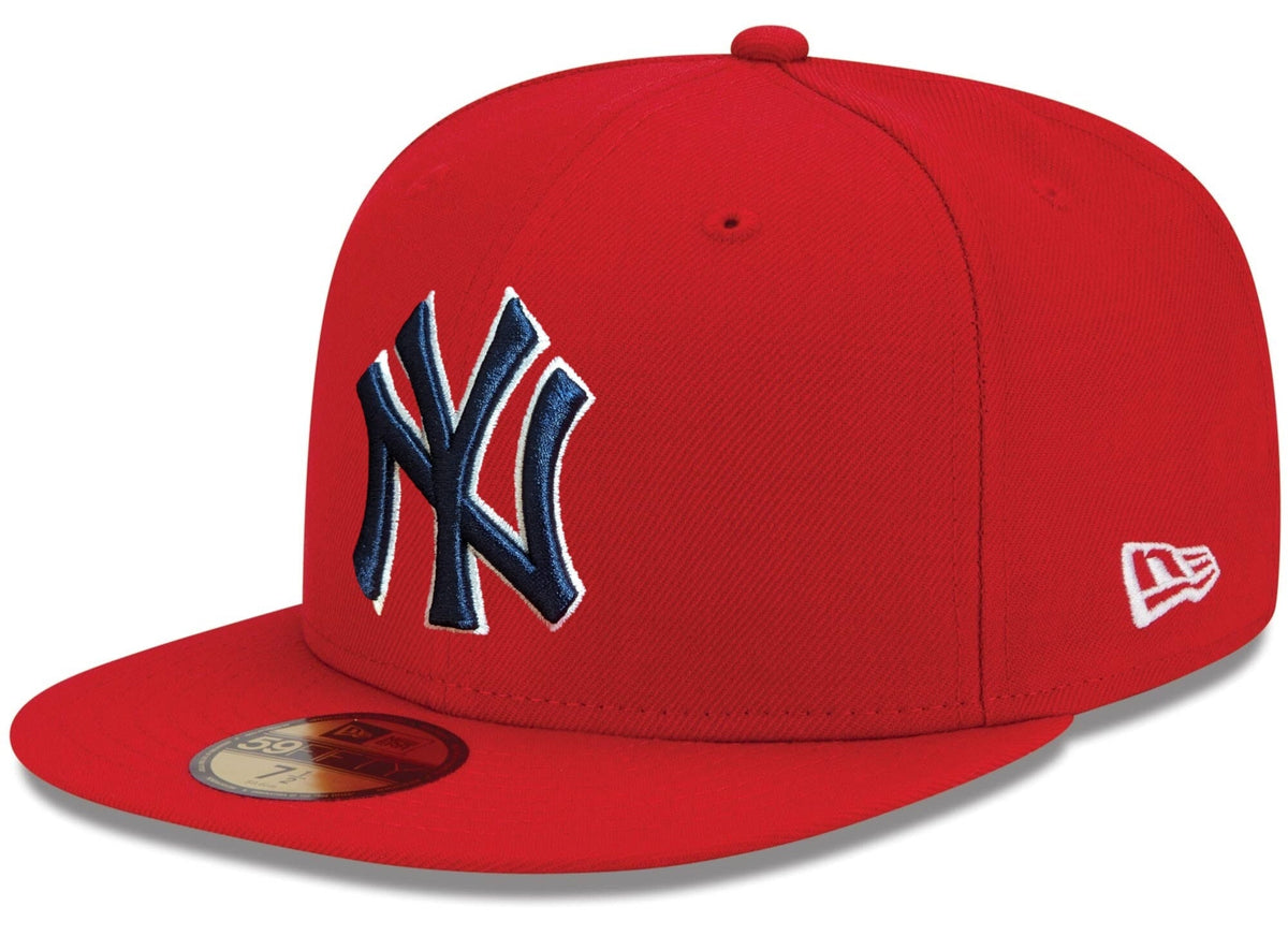 New York Yankees Red Durst 59FIFTY Fitted Hat Official Team Hat Sports Fan Cap Official MLB Team Hat Baseball Fan Cap