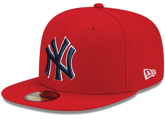 New York Yankees Red Durst 59FIFTY Fitted Hat Official Team Hat Sports Fan Cap Official MLB Team Hat Baseball Fan Cap