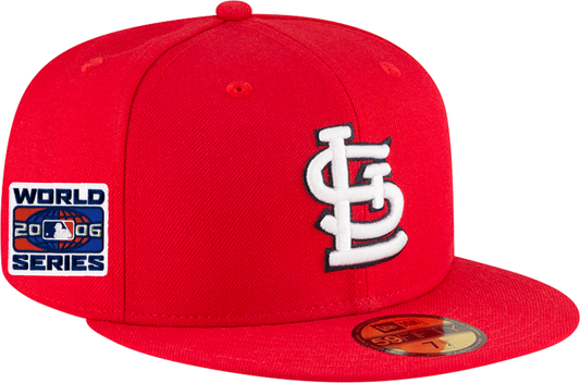 St Louis Cardinals Classic 2006 World Series Red New Era 59Fifty Fitted Hat Official Team Hat Sports Fan Cap Official MLB Team Hat Baseball Fan Cap