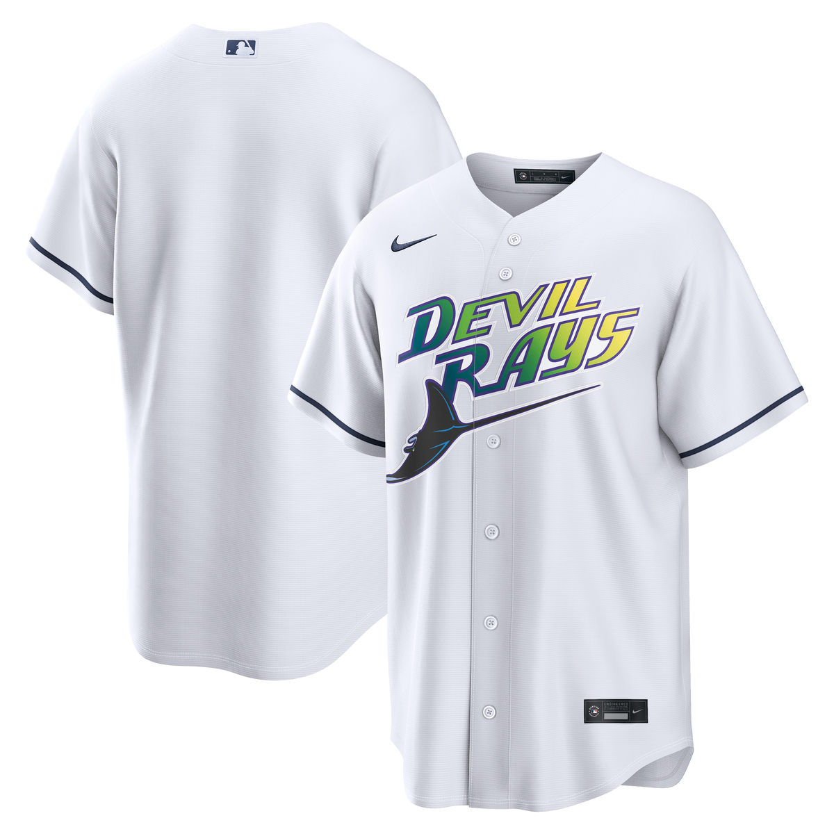 Men s Tampa Bay Devil Rays Nike White Home Replica Team Jersey Official Team Jersey Sports Fan Apparel Official MLB Team Apparel Baseball Fan Gear