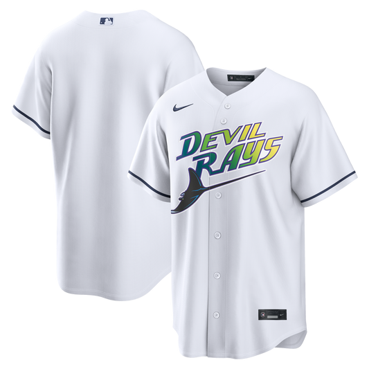 Men s Tampa Bay Devil Rays Nike White Home Replica Team Jersey Official Team Jersey Sports Fan Apparel Official MLB Team Apparel Baseball Fan Gear