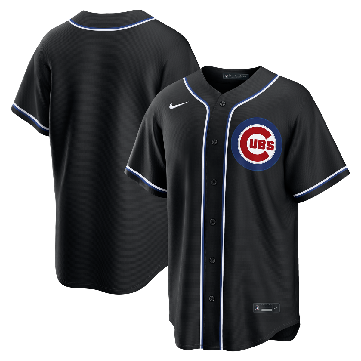 Men s Chicago Cubs Nike Black Carbon Blank Replica Jersey Official Team Jersey Sports Fan Apparel Official MLB Team Apparel Baseball Fan Gear