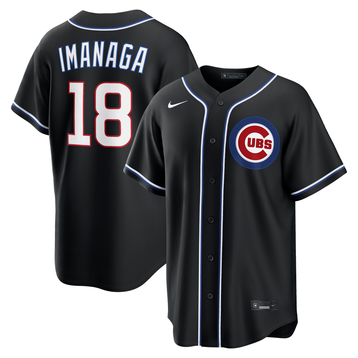 Men s Chicago Cubs Shota Imanaga Nike Black Carbon Replica Jersey Official Team Jersey Sports Fan Apparel Official MLB Team Apparel Baseball Fan Gear
