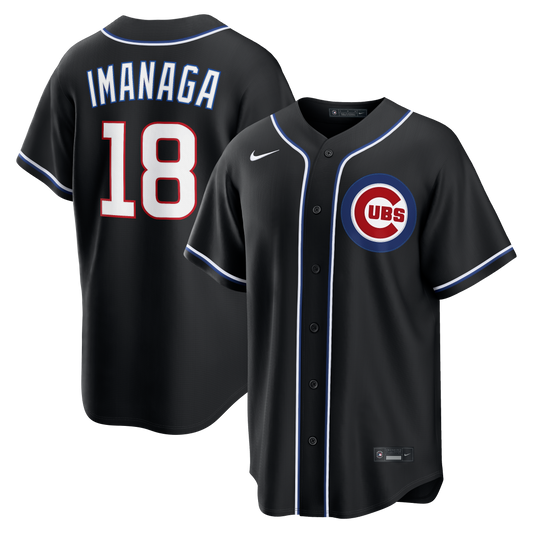 Men s Chicago Cubs Shota Imanaga Nike Black Carbon Replica Jersey Official Team Jersey Sports Fan Apparel Official MLB Team Apparel Baseball Fan Gear