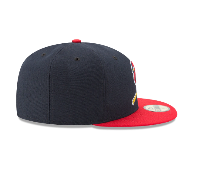 Men s St Louis Cardinals New Era Navy Red Game Authentic Collection Alternate 2 On-Field 59FIFTY Fitted Hat Official Team Hat Sports Fan Cap Official