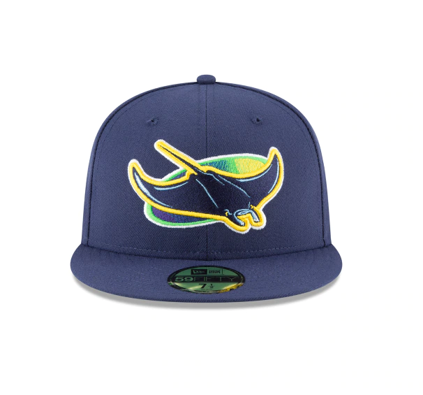 Men s Tampa Bay Rays New Era Navy Game Authentic Collection Alternate On-Field 59FIFTY Fitted Hat Official Team Hat Sports Fan Cap Official MLB Team H
