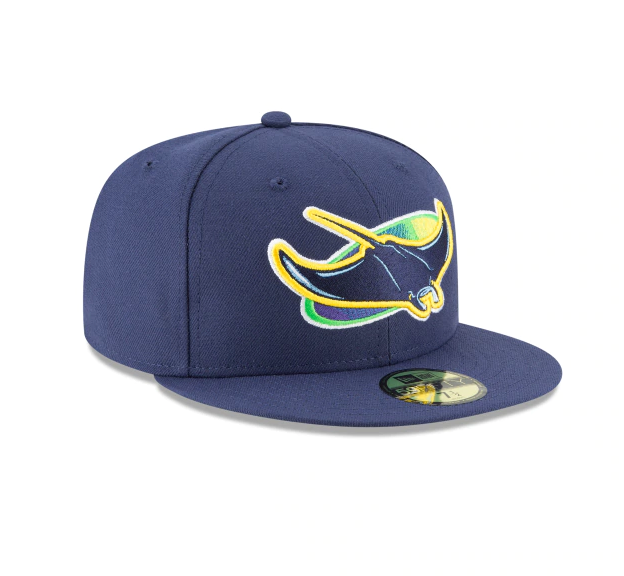 Men s Tampa Bay Rays New Era Navy Game Authentic Collection Alternate On-Field 59FIFTY Fitted Hat Official Team Hat Sports Fan Cap Official MLB Team H