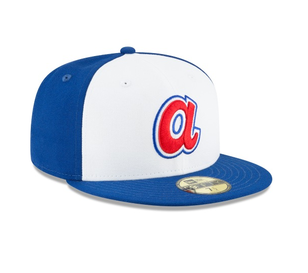 Men s Atlanta Braves Cooperstown Collection White Royal 59Fifty Fitted Hat Official Team Hat Sports Fan Cap Official MLB Team Hat Baseball Fan Cap