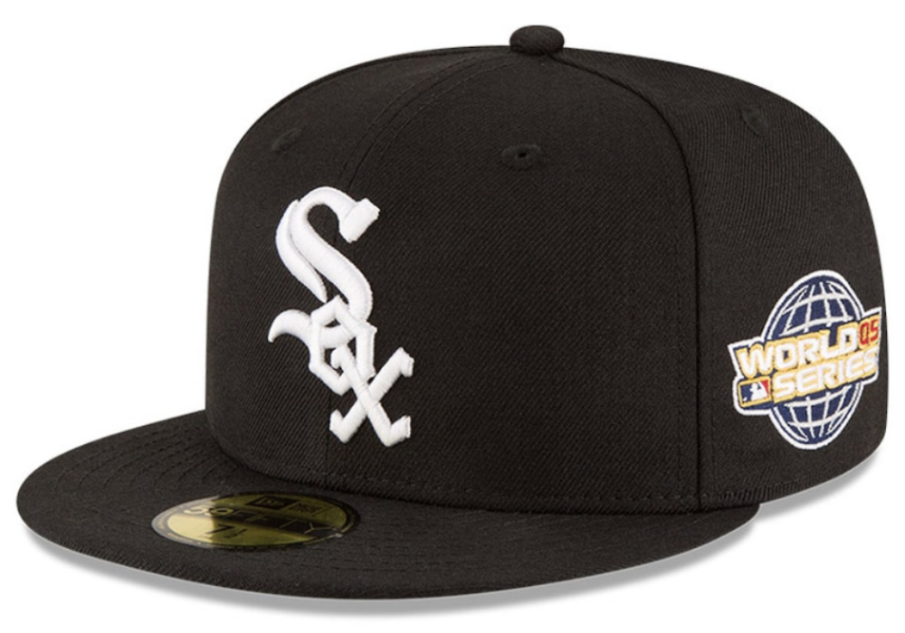 Chicago White Sox New Era 2005 World Series Wool 59FIFTY Fitted Hat - Black Official Team Hat Sports Fan Cap Official MLB Team Hat Baseball Fan Cap