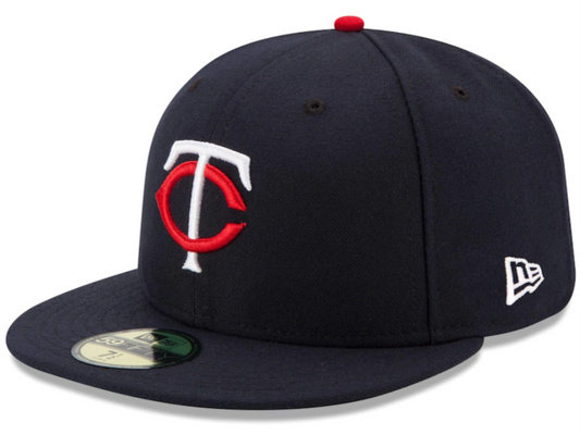 Men s Minnesota Twins New Era Navy Home Authentic Collection On-Field 59FIFTY Fitted Hat Official Team Hat Sports Fan Cap Official MLB Team Hat Baseba