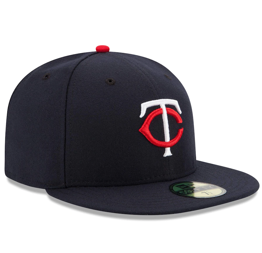 Men s Minnesota Twins New Era Navy Home Authentic Collection On-Field 59FIFTY Fitted Hat Official Team Hat Sports Fan Cap Official MLB Team Hat Baseba