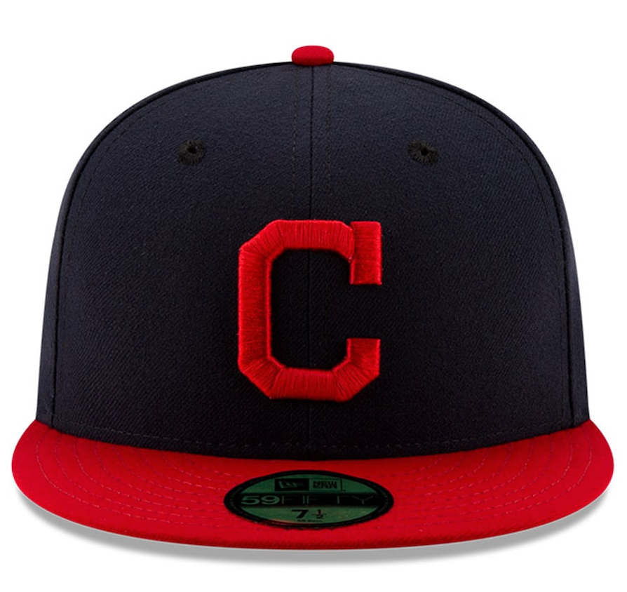 Men s Cleveland Guardians New Era Navy Red Home Authentic Collection On-Field 59FIFTY Fitted Hat Official Team Hat Sports Fan Cap Official MLB Team Ha