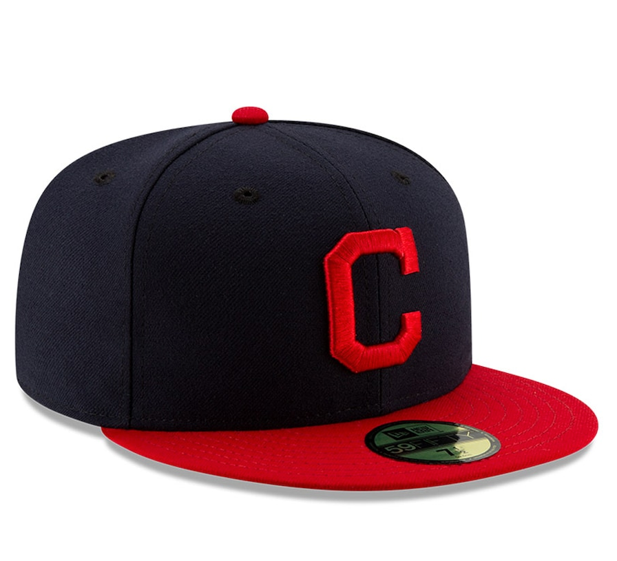 Men s Cleveland Guardians New Era Navy Red Home Authentic Collection On-Field 59FIFTY Fitted Hat Official Team Hat Sports Fan Cap Official MLB Team Ha