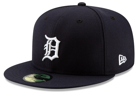Men s Detroit Tigers New Era Navy Home Authentic Collection On-Field Logo 59FIFTY Fitted Hat Official Team Hat Sports Fan Cap Official MLB Team Hat Ba