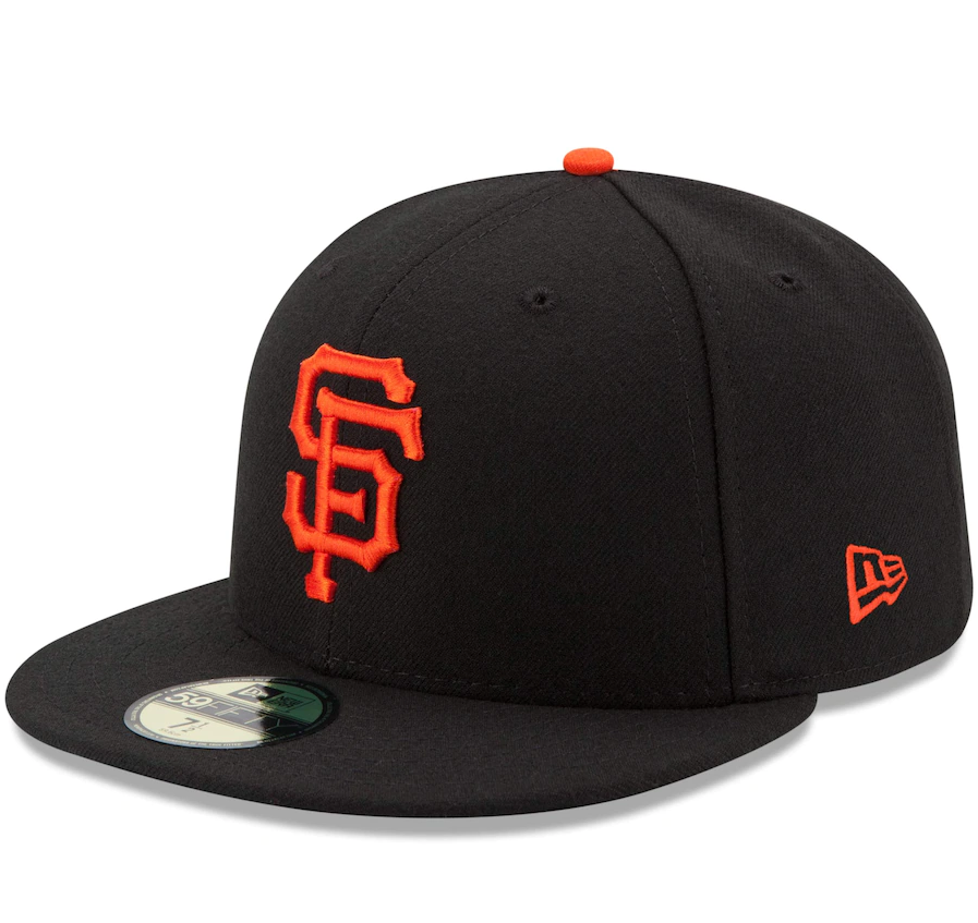 Men s San Francisco Giants New Era Black Game Authentic Collection On-Field 59FIFTY Fitted Hat Official Team Hat Sports Fan Cap Official MLB Team Hat