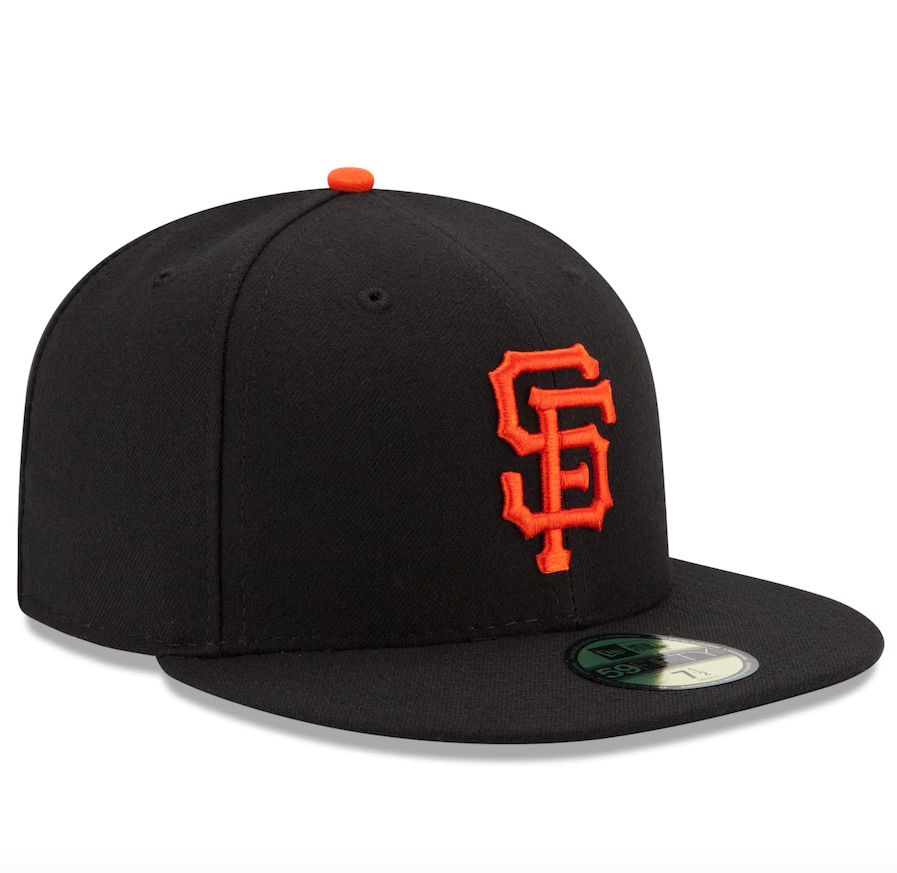 Men s San Francisco Giants New Era Black Game Authentic Collection On-Field 59FIFTY Fitted Hat Official Team Hat Sports Fan Cap Official MLB Team Hat