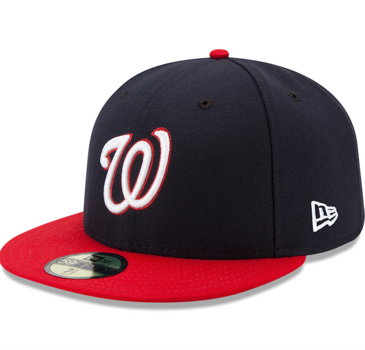 Men s Washington Nationals New Era Navy Red Alternate Authentic Collection On-Field 59FIFTY Fitted Hat Official Team Hat Sports Fan Cap Official MLB T