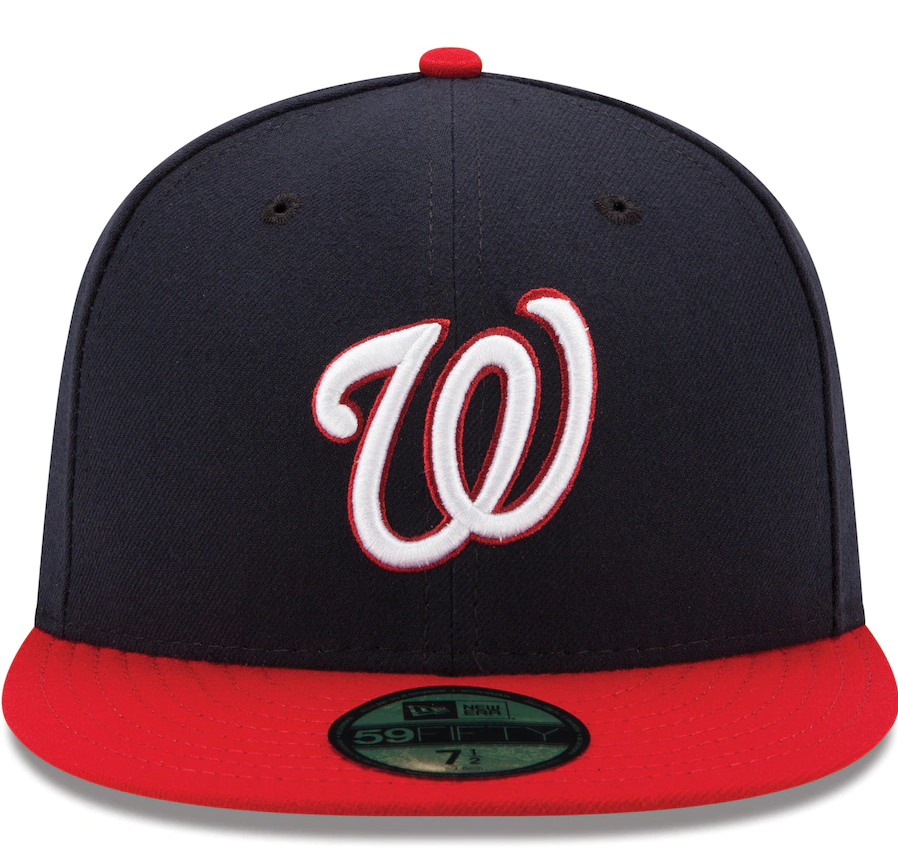 Men s Washington Nationals New Era Navy Red Alternate Authentic Collection On-Field 59FIFTY Fitted Hat Official Team Hat Sports Fan Cap Official MLB T