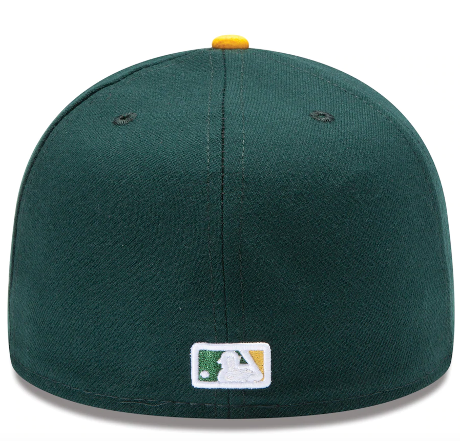 Men s Athletics New Era Green Yellow Home Authentic Collection On-Field 59FIFTY Fitted Hat Official Team Hat Sports Fan Cap Official MLB Team Hat Base