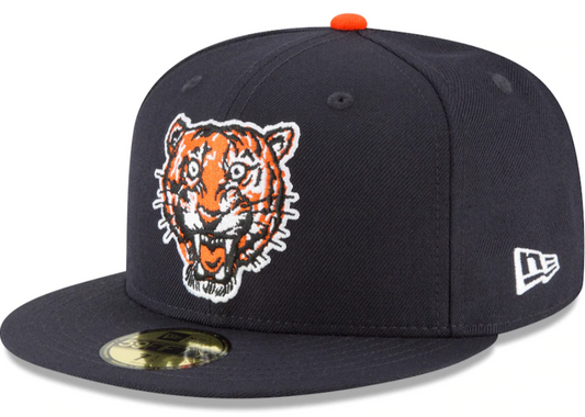 Men s Detroit Tigers New Era Navy Cooperstown Collection Wool 59FIFTY Fitted Hat Official Team Hat Sports Fan Cap Official MLB Team Hat Baseball Fan C