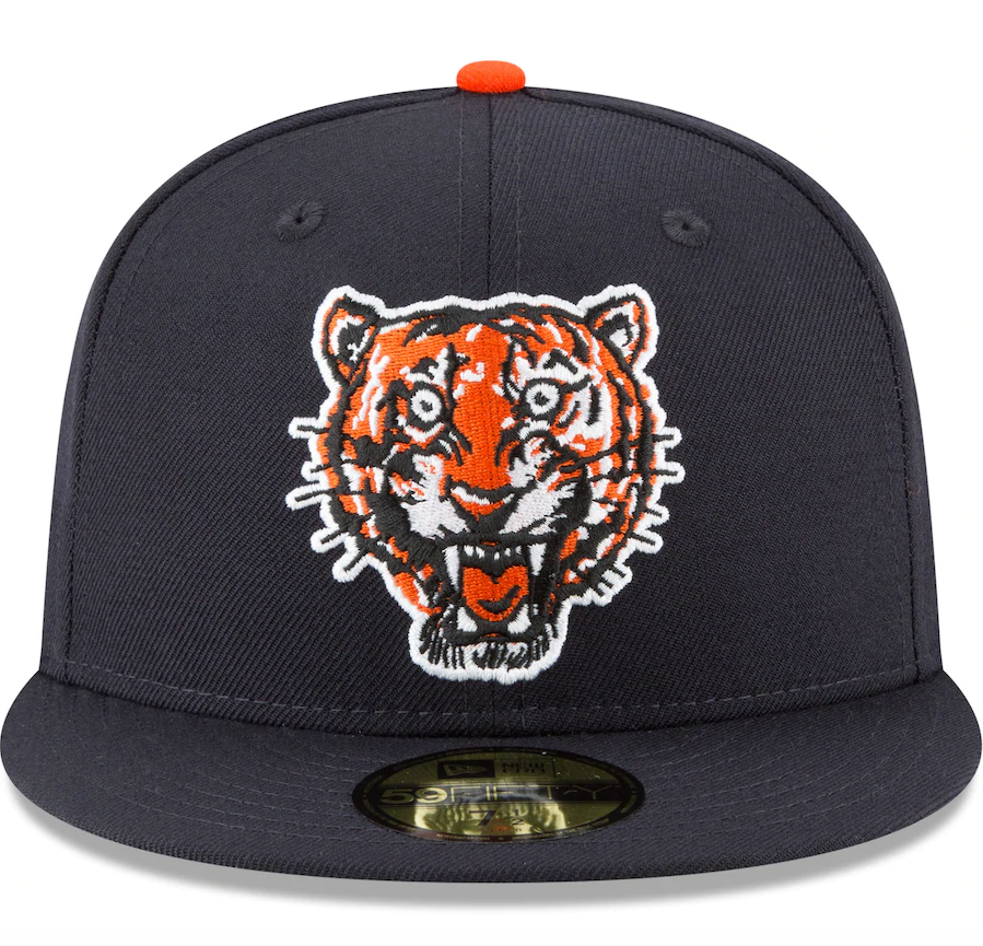 Men s Detroit Tigers New Era Navy Cooperstown Collection Wool 59FIFTY Fitted Hat Official Team Hat Sports Fan Cap Official MLB Team Hat Baseball Fan C