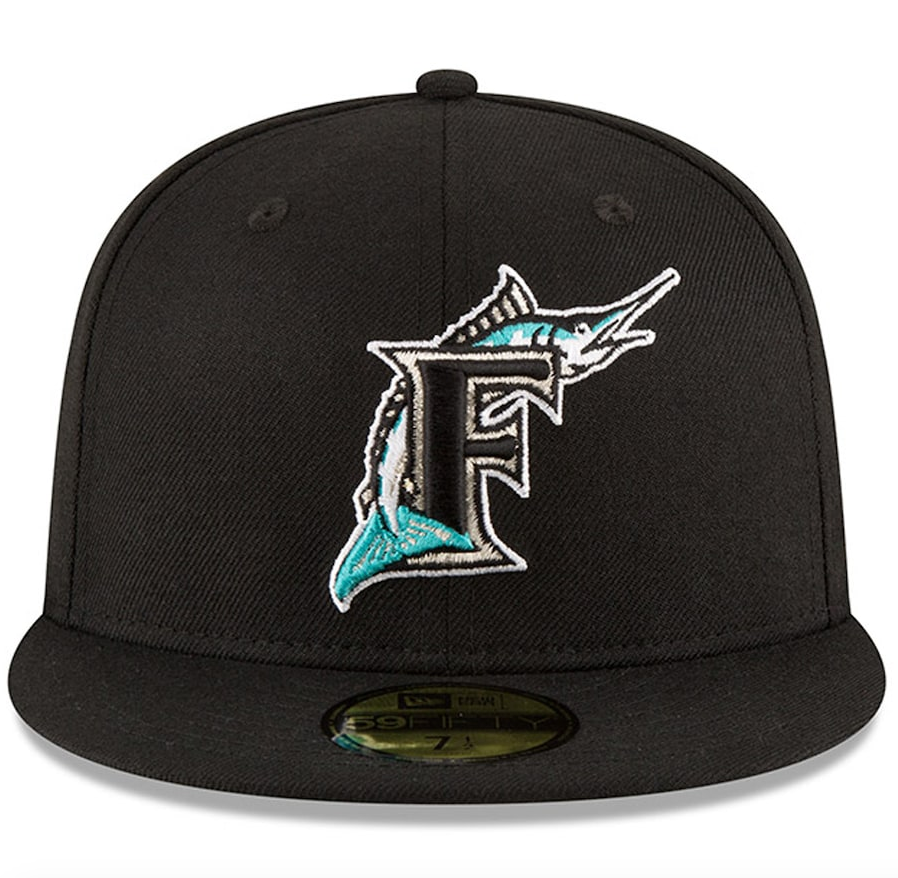 Men s Florida Marlins New Era Black 1997 World Series Wool 59FIFTY Fitted Hat Official Team Hat Sports Fan Cap Official MLB Team Hat Baseball Fan Cap