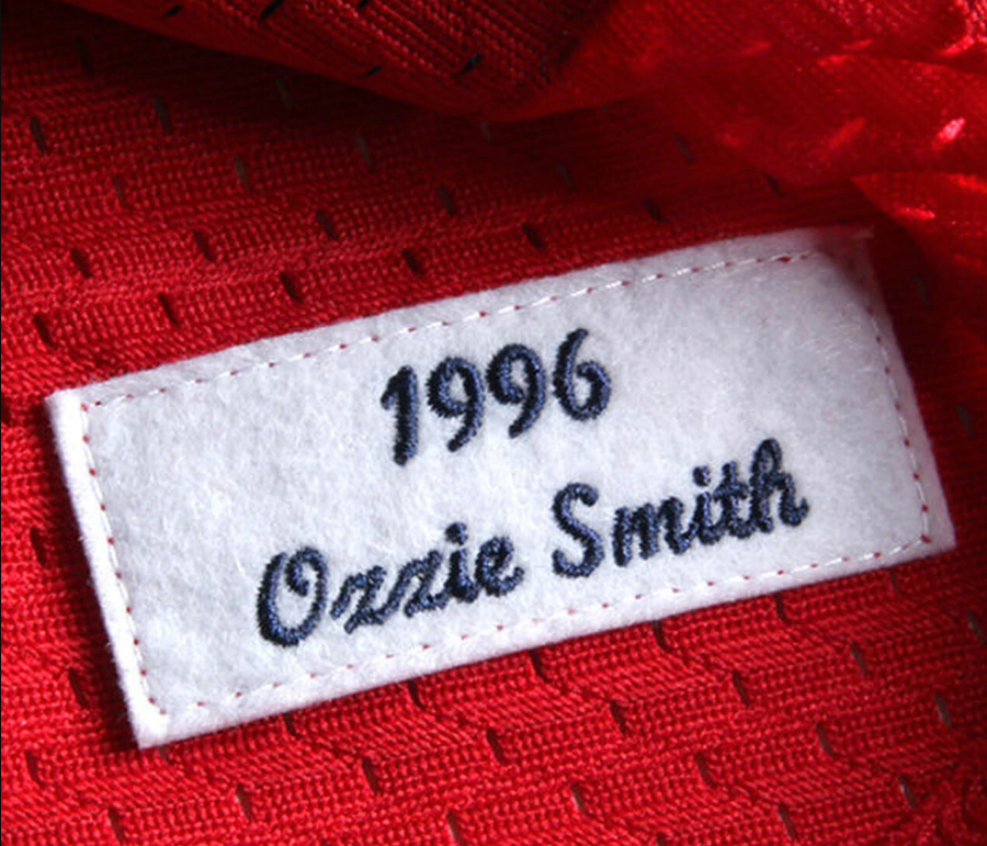 Men s Mitchell And Ness Ozzie Smith 1996 St Louis Cardinals Batting Practice Cooperstown Jersey Official Team Jersey Sports Fan Apparel Official MLB T