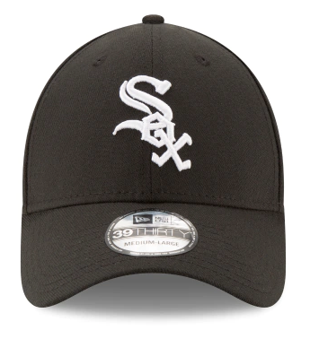 Junior Chicago White Sox New Era Black Team Classic 39THIRTY Flex Hat Official Team Hat Sports Fan Cap Official MLB Team Hat Baseball Fan Cap
