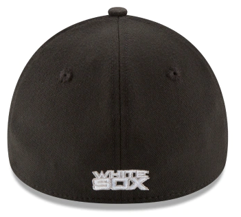 Junior Chicago White Sox New Era Black Team Classic 39THIRTY Flex Hat Official Team Hat Sports Fan Cap Official MLB Team Hat Baseball Fan Cap