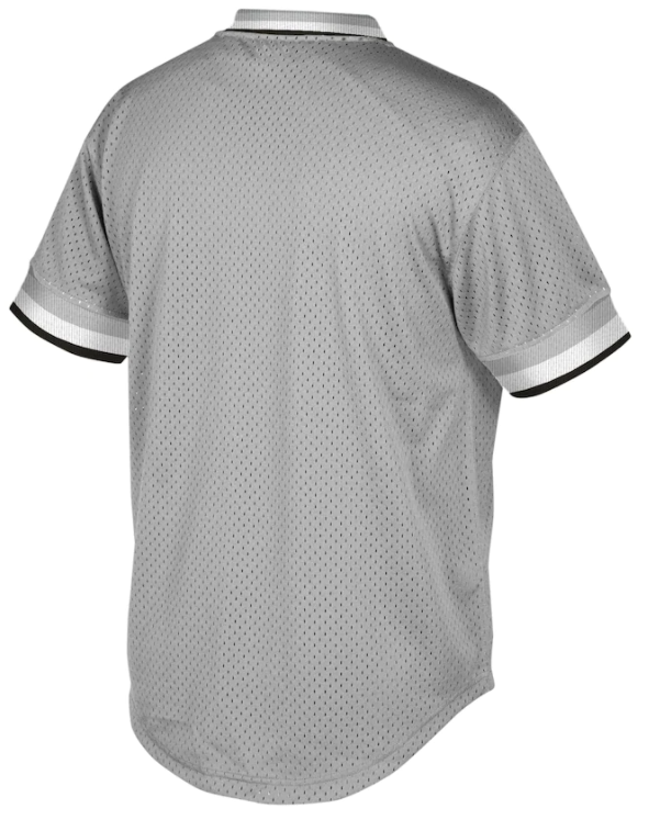 Men s Chicago White Sox Road Grey Cooperstown Collection V-Neck Mesh Batting Practice Jersey By Mitchell And Ness Official Team Jersey Sports Fan Appa