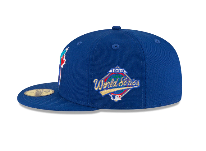 Toronto Blue Jays New Era 1993 World Series Wool 59FIFTY Fitted Hat - Royal Blue Official Team Hat Sports Fan Cap Official MLB Team Hat Baseball Fan C